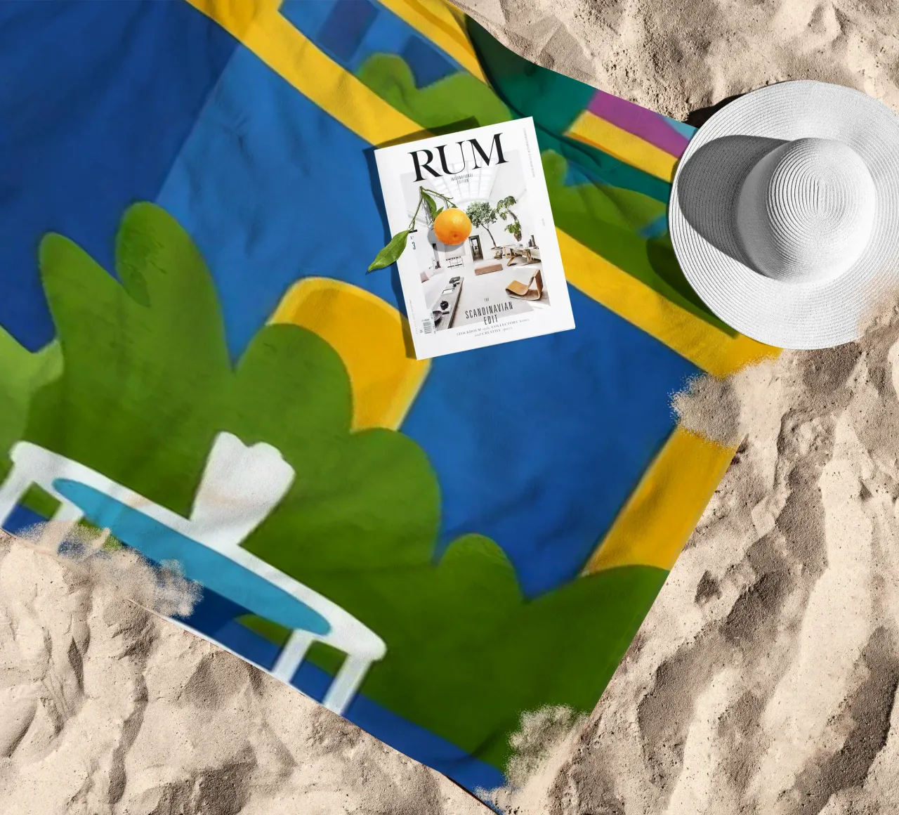 Ritiro in un'oasi serena telo mare da Veiled Canvas