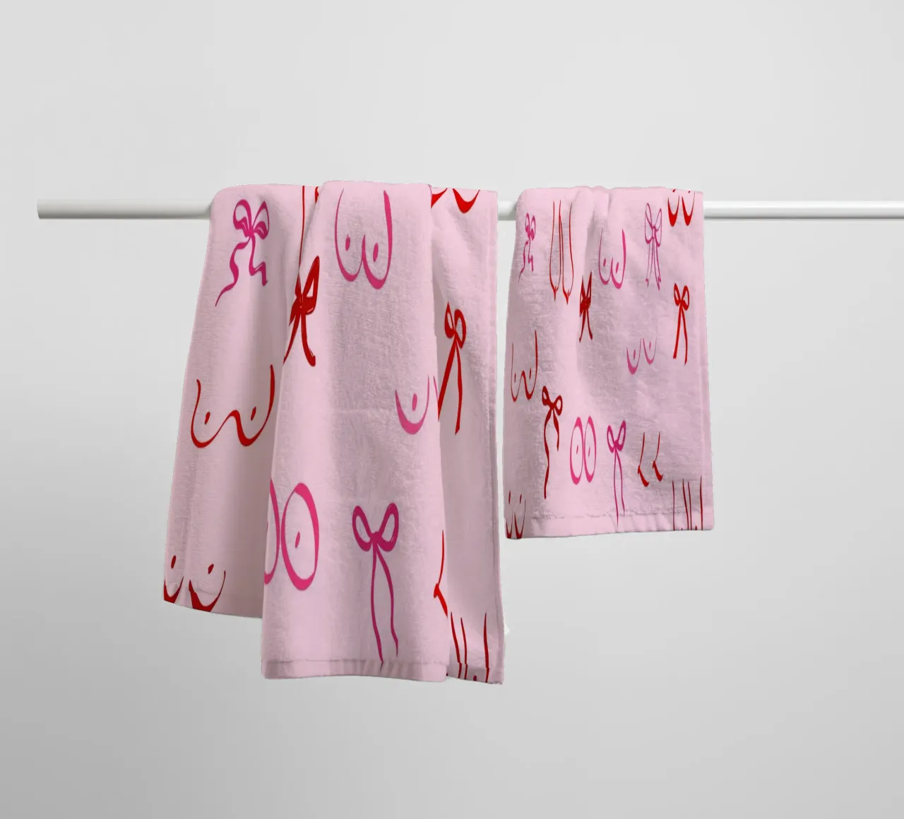 Playful Femininity: Bows & Boobs towel by EDMPROJECT
