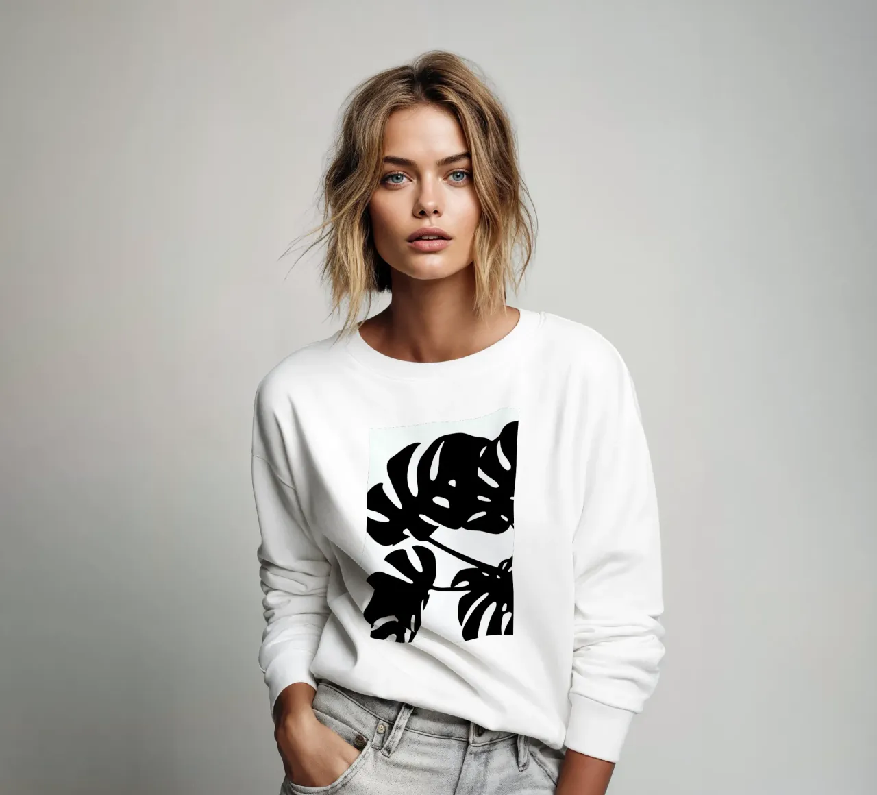Monstera Leaf 1 felpa da Oh Darling