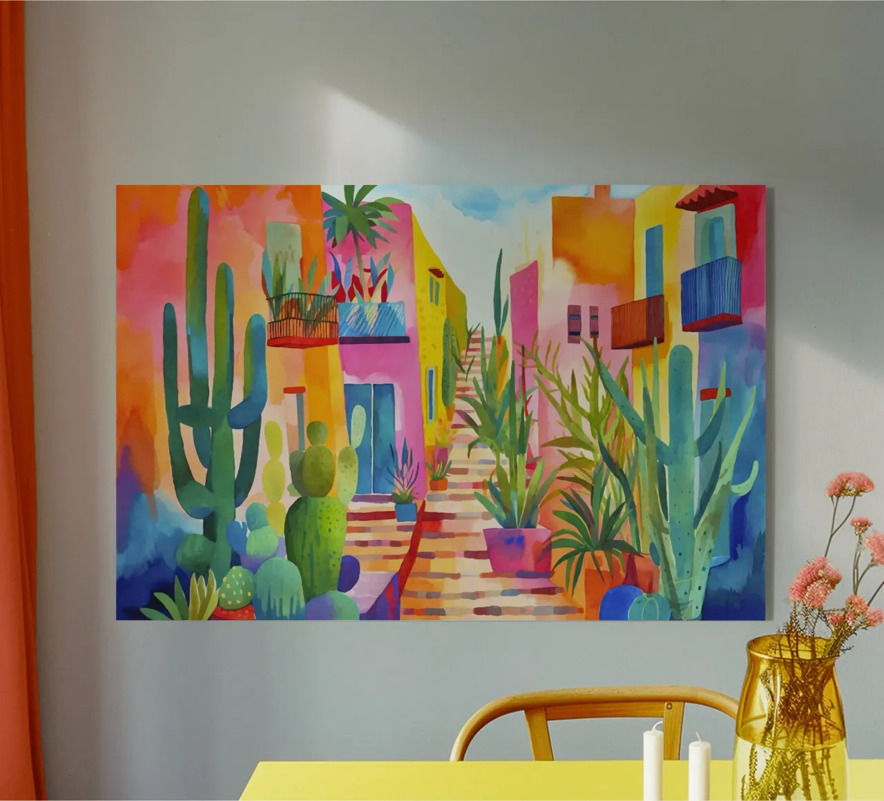 Viva Mexico Tropical Caribbean Village Rural Charm acrylic glass by Andrea Haase Modern Home