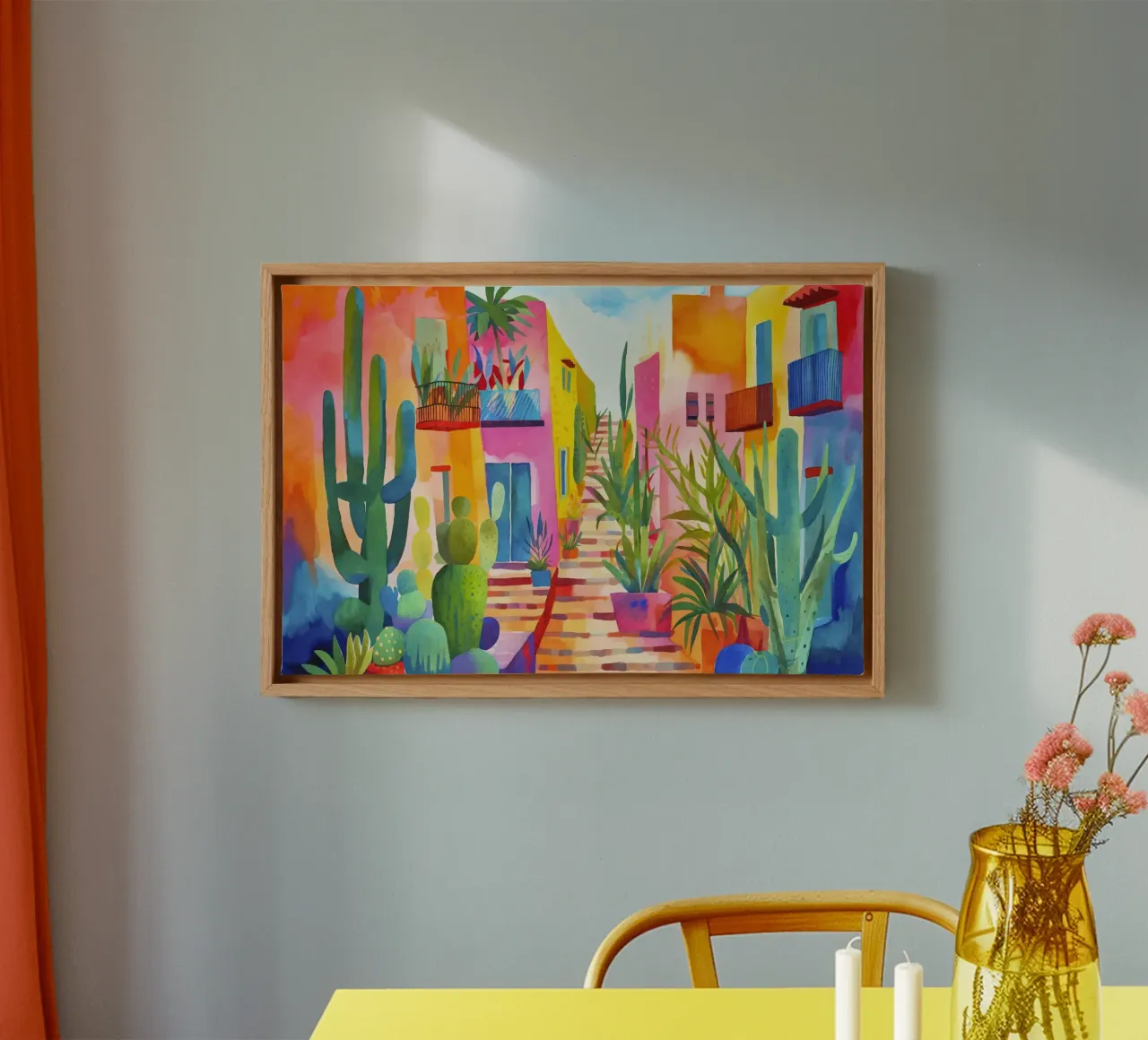 Viva Mexico Villaggio Caraibico Tropicale Fascino Rurale tela con Cornice a cassetta da Andrea Haase Modern Home