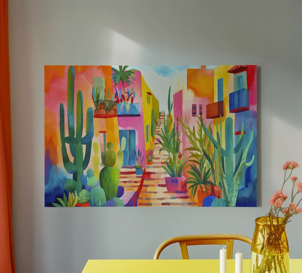 Viva Mexico Villaggio Caraibico Tropicale Fascino Rurale tela con Cornice a cassetta da Andrea Haase Modern Home