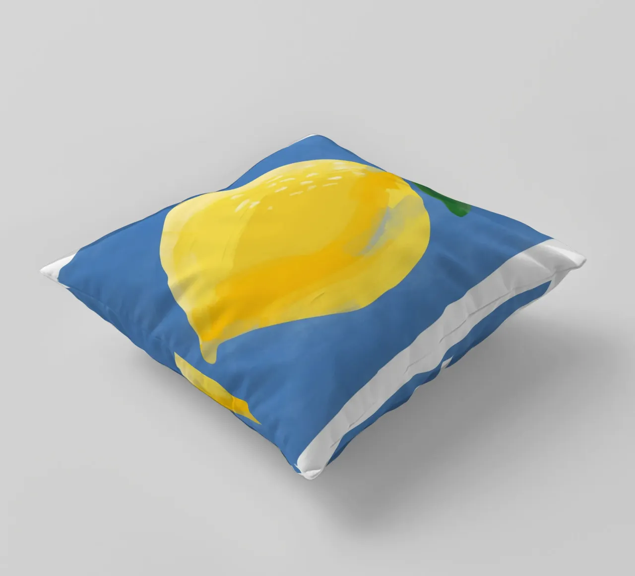 Pittura semplicistica di un limone cuscino da Pictufy Sun & Spirit