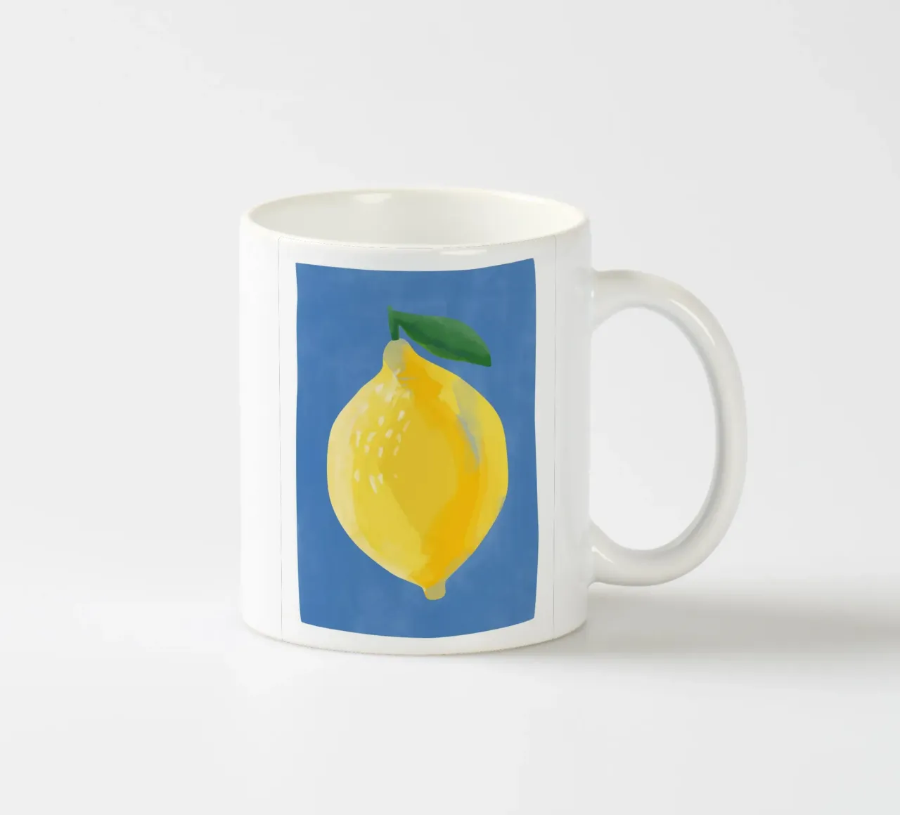 Pittura semplicistica di un limone tazza in ceramica da Pictufy Sun & Spirit