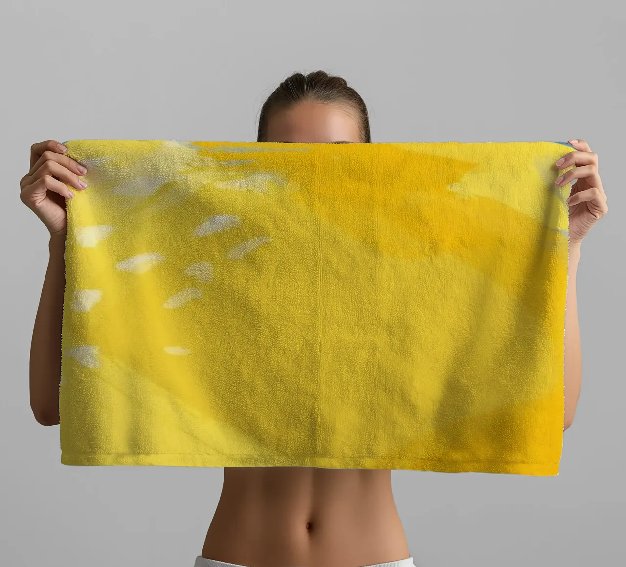 Simplistische Malerei einer Zitrone Handtuch von Pictufy Sun & Spirit