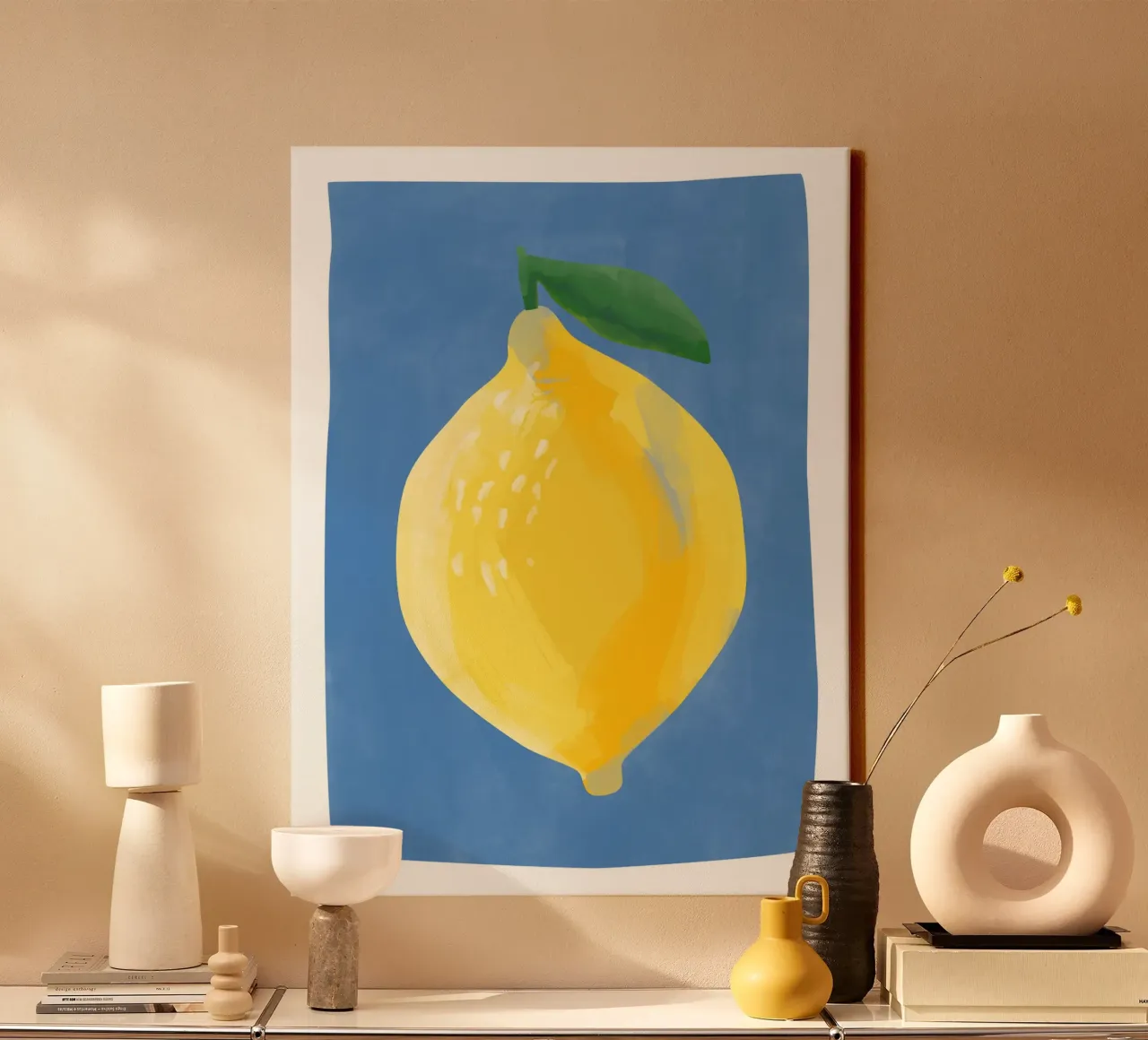 Pittura semplicistica di un limone tela da Pictufy Sun & Spirit