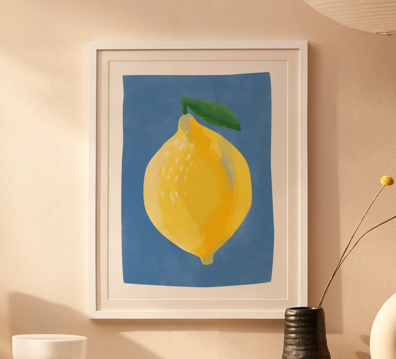 Pittura semplicistica di un limone carta hahnemühle da Pictufy Sun & Spirit