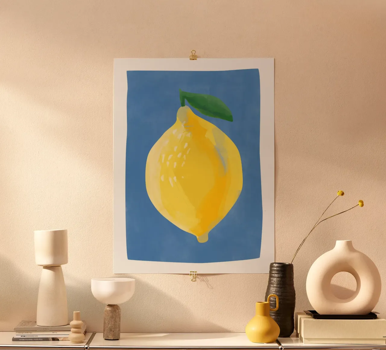 Pittura semplicistica di un limone carta hahnemühle da Pictufy Sun & Spirit