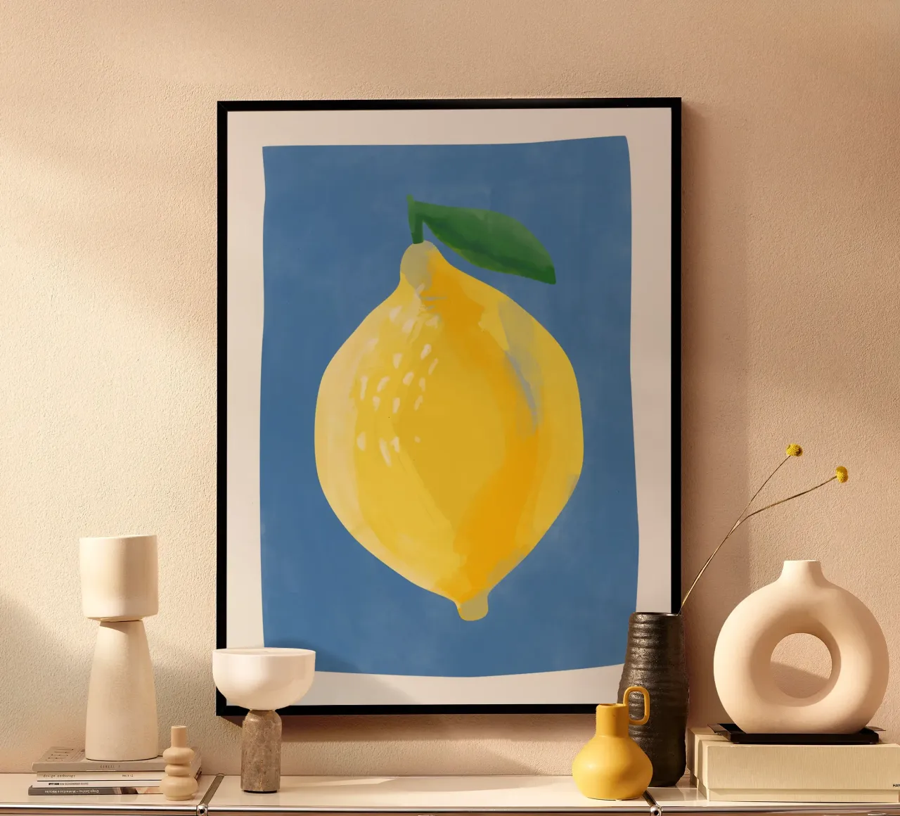 Pittura semplicistica di un limone carta hahnemühle da Pictufy Sun & Spirit