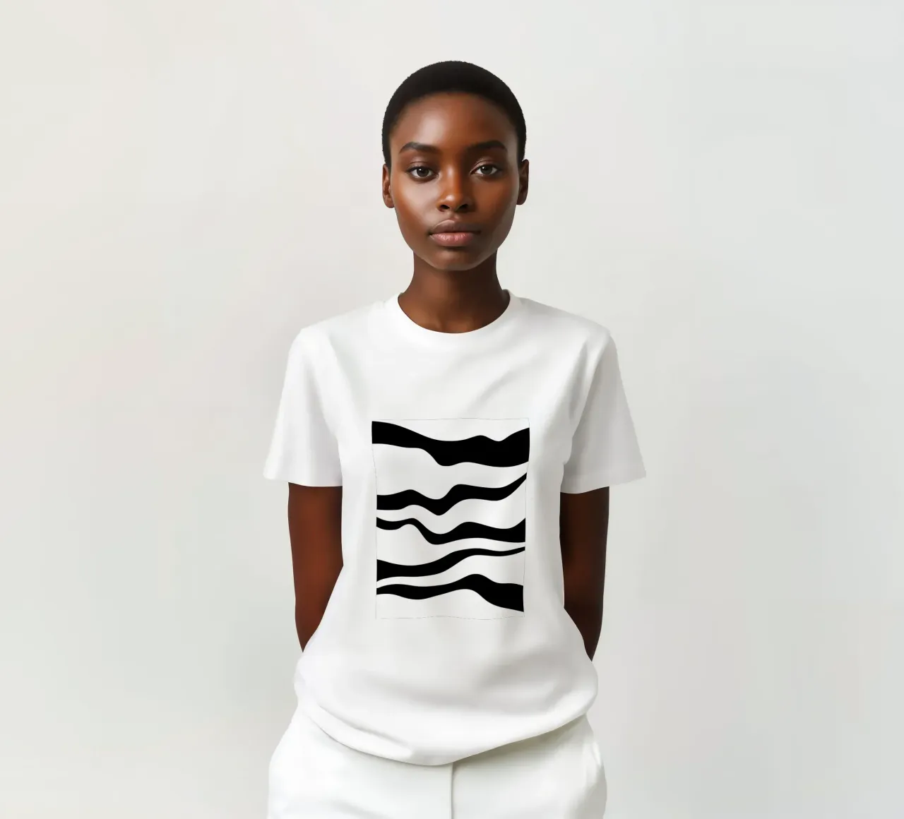 Motivo minimalista in bianco e nero t-shirt da MODERN NUANCE