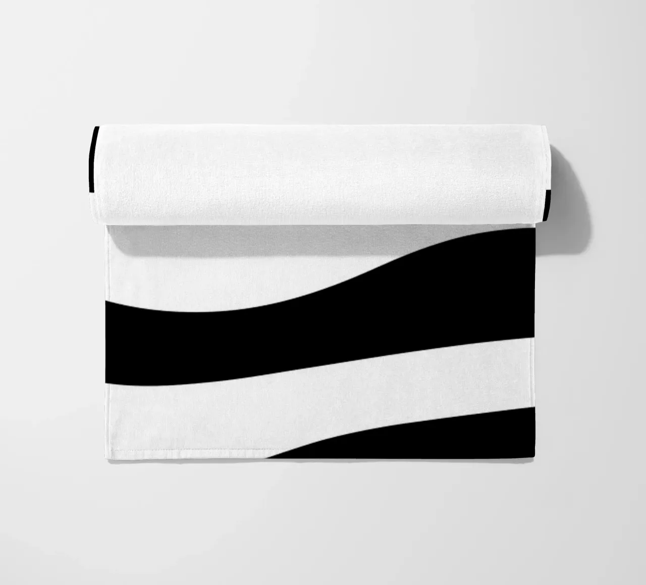 Motivo minimalista in bianco e nero telo mare da MODERN NUANCE