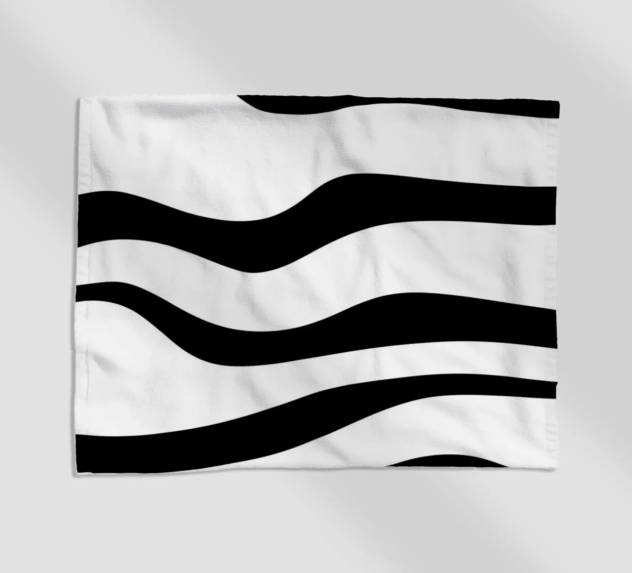 Motivo minimalista in bianco e nero telo mare da MODERN NUANCE