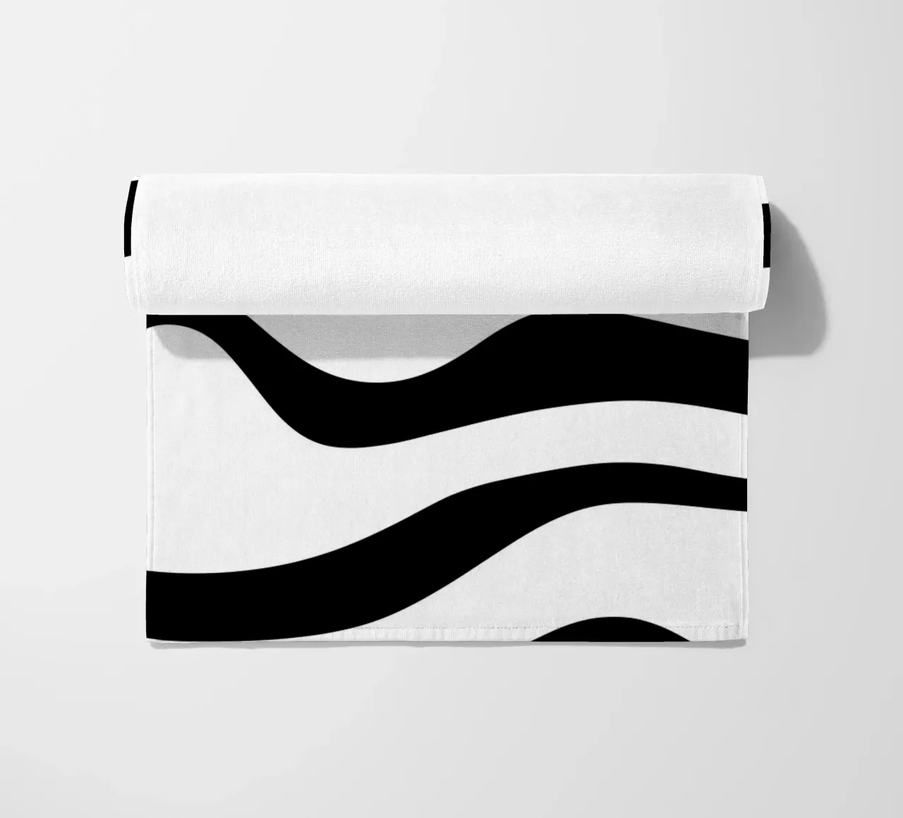 Motivo minimalista in bianco e nero telo mare da MODERN NUANCE