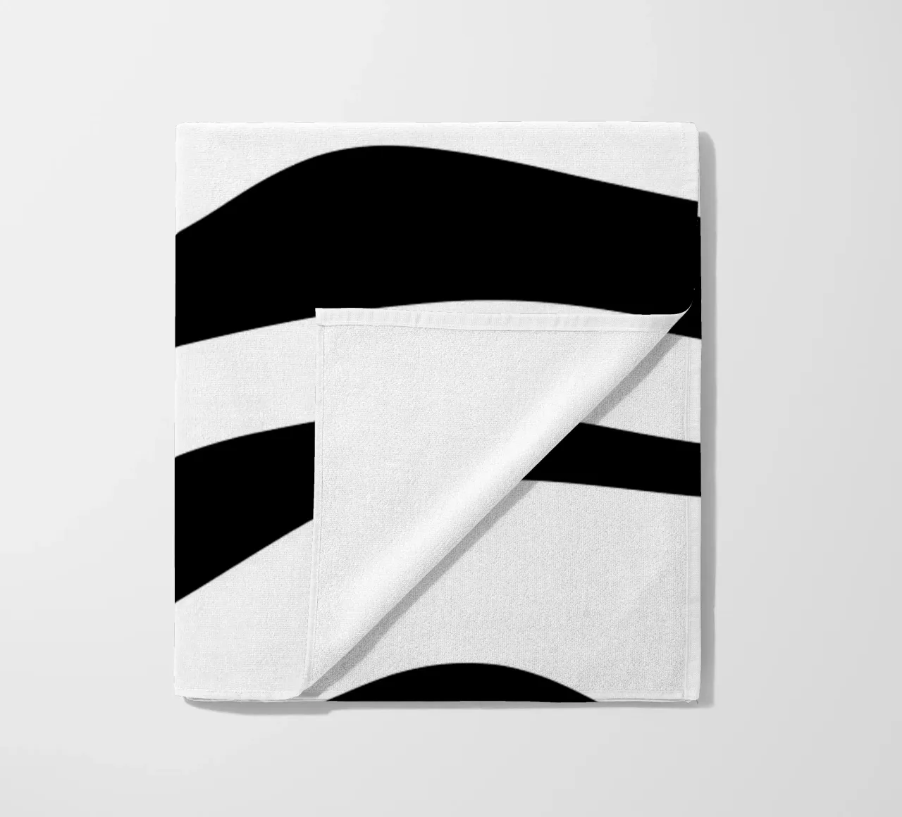 Motivo minimalista in bianco e nero telo mare da MODERN NUANCE