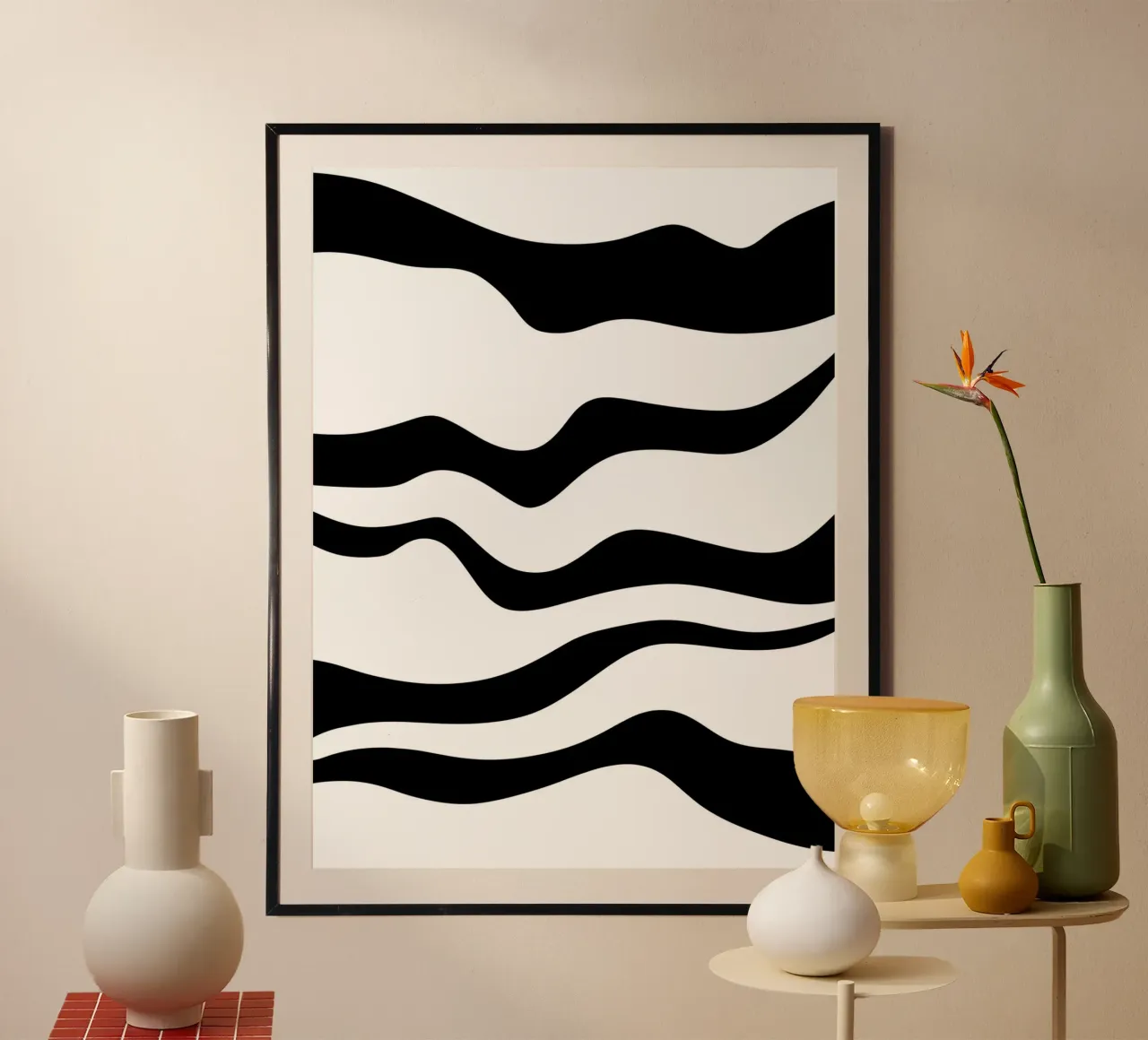 Motivo minimalista in bianco e nero carta hahnemühle da MODERN NUANCE