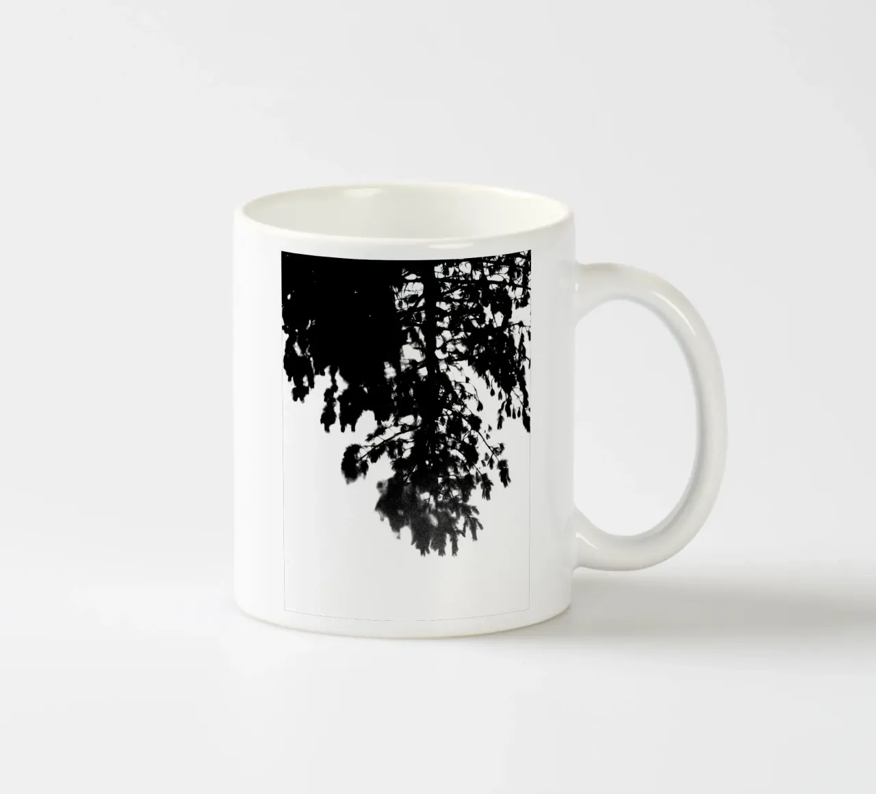 Baumwipfel schwarz-weiß tazza in ceramica da Kreativernetzt
