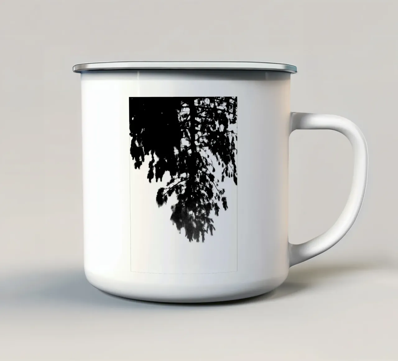Baumwipfel schwarz-weiß tazza in smalto da Kreativernetzt