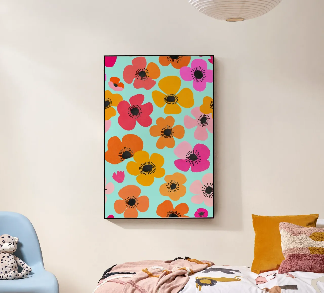Mediados de siglo juguetón Botánica Negrita Multicolor Retro Flores Tu metacrilato de Andrea Haase Modern Home