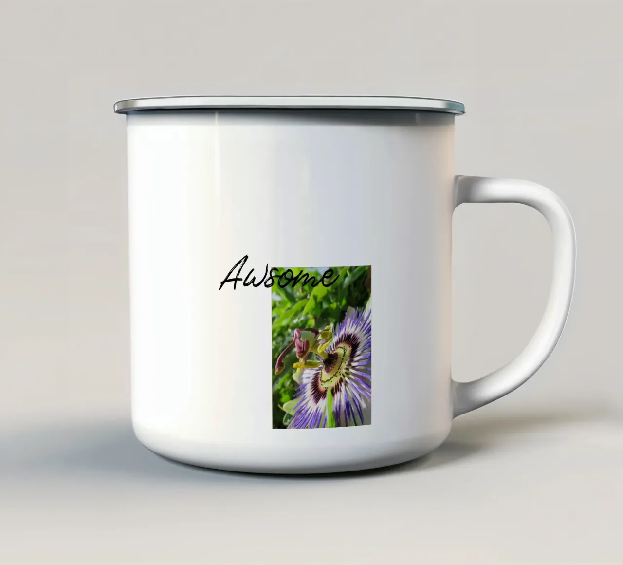 Passiflora tazza in smalto da Kreativernetzt
