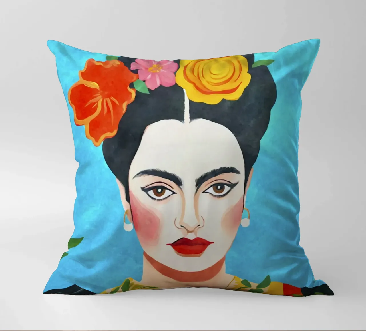Blooms of Resilience Portrait of Artistic Courage decorative cushion by Andrea Haase Modern Home
