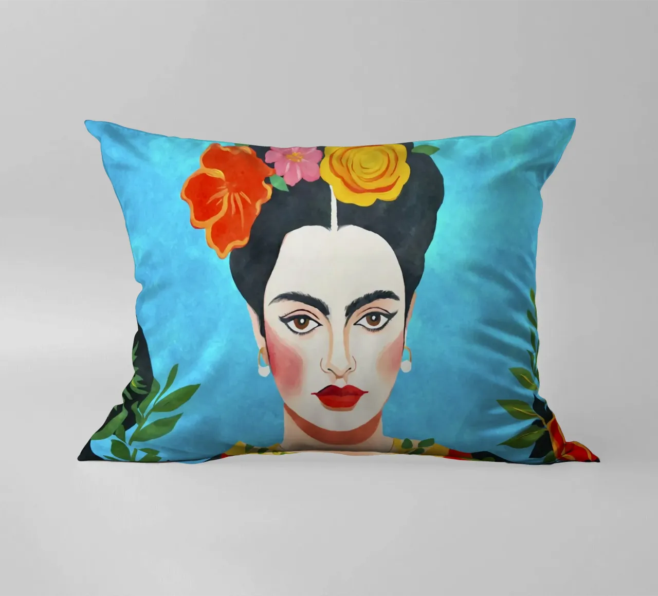 Blooms of Resilience Portrait of Artistic Courage decorative cushion by Andrea Haase Modern Home