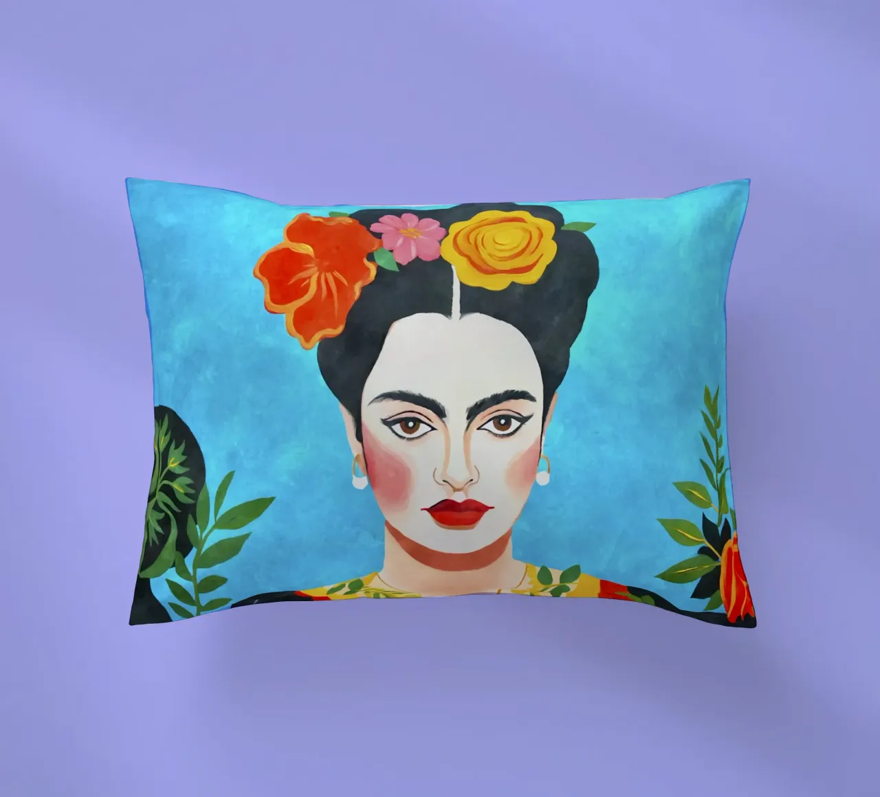 Blooms of Resilience Portrait of Artistic Courage decorative cushion by Andrea Haase Modern Home