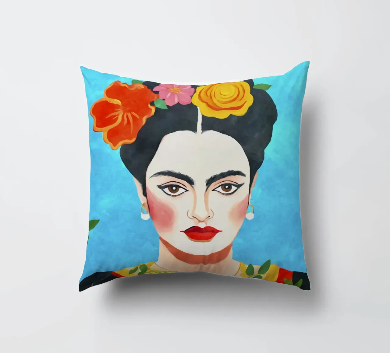 Blooms of Resilience Portrait of Artistic Courage decorative cushion by Andrea Haase Modern Home
