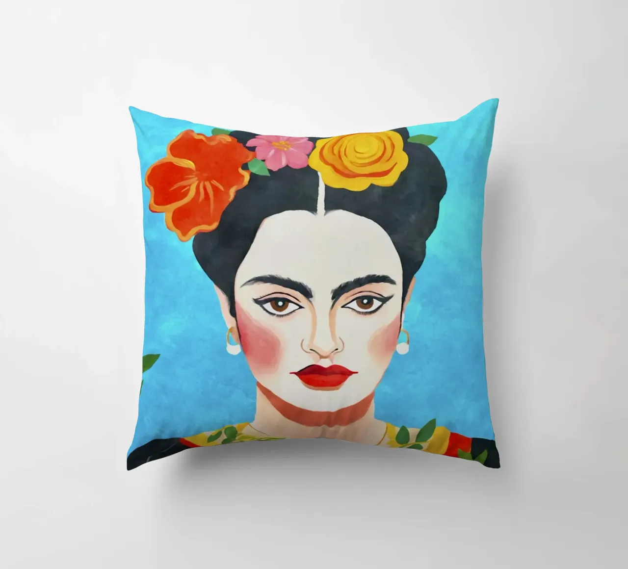 Blooms of Resilience Portrait of Artistic Courage decorative cushion by Andrea Haase Modern Home