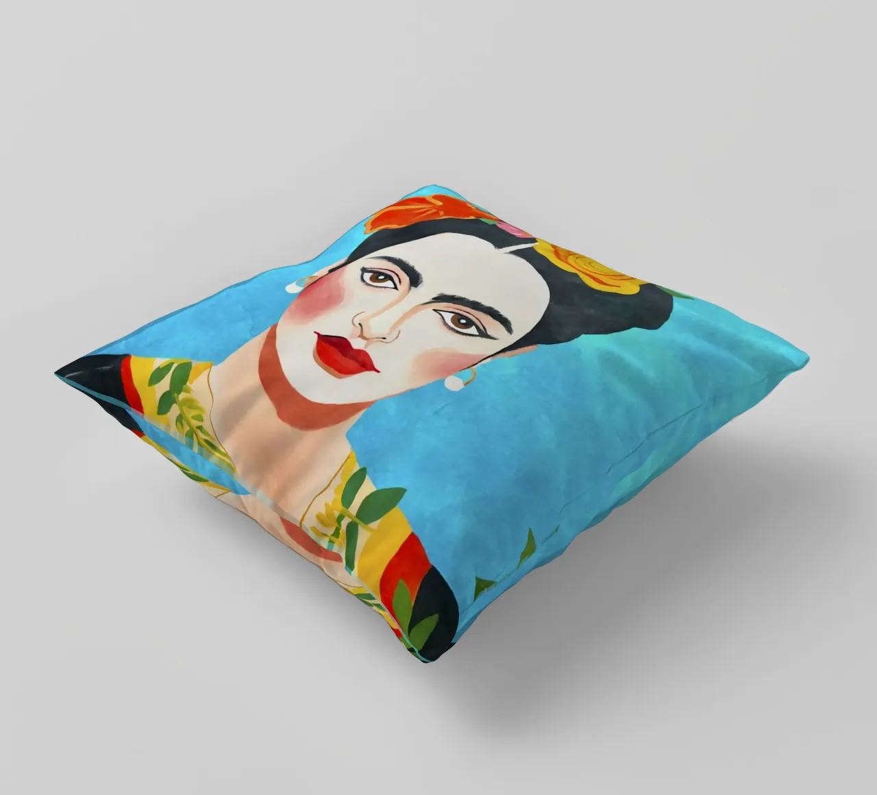 Blooms of Resilience Portrait of Artistic Courage decorative cushion by Andrea Haase Modern Home