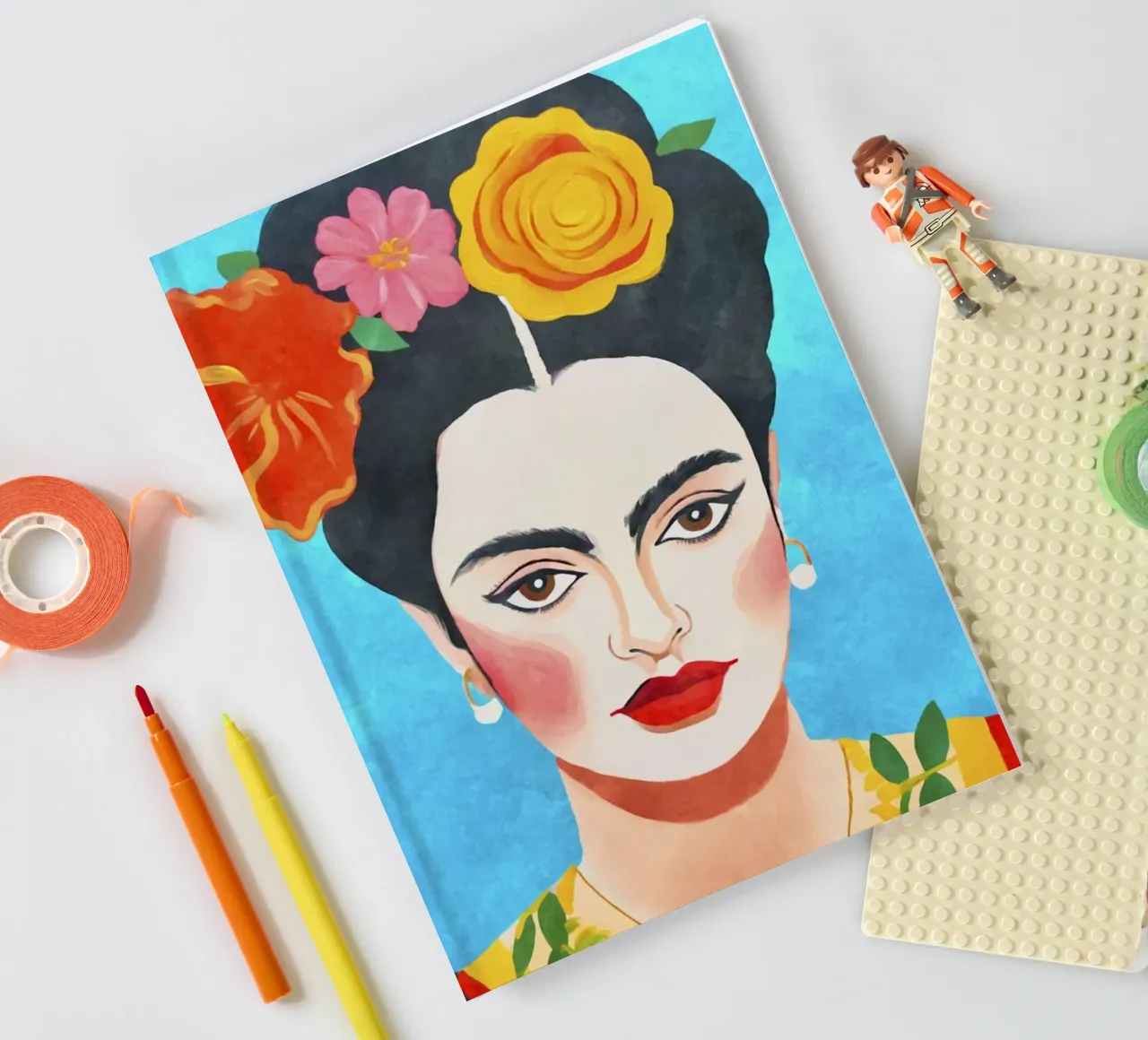Blooms of Resilience Portrait of Artistic Courage notebook by Andrea Haase Modern Home