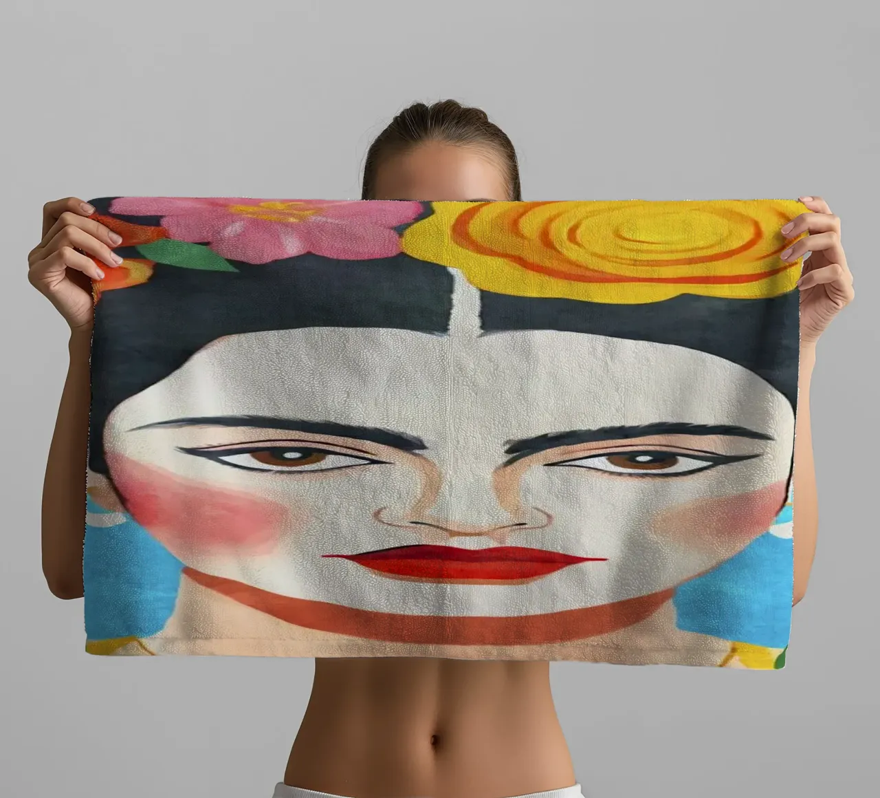 Blooms of Resilience Portrait of Artistic Courage towel by Andrea Haase Modern Home