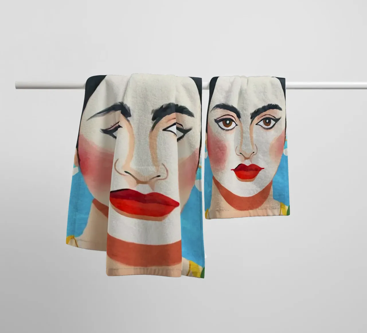 Blooms of Resilience Portrait of Artistic Courage towel by Andrea Haase Modern Home