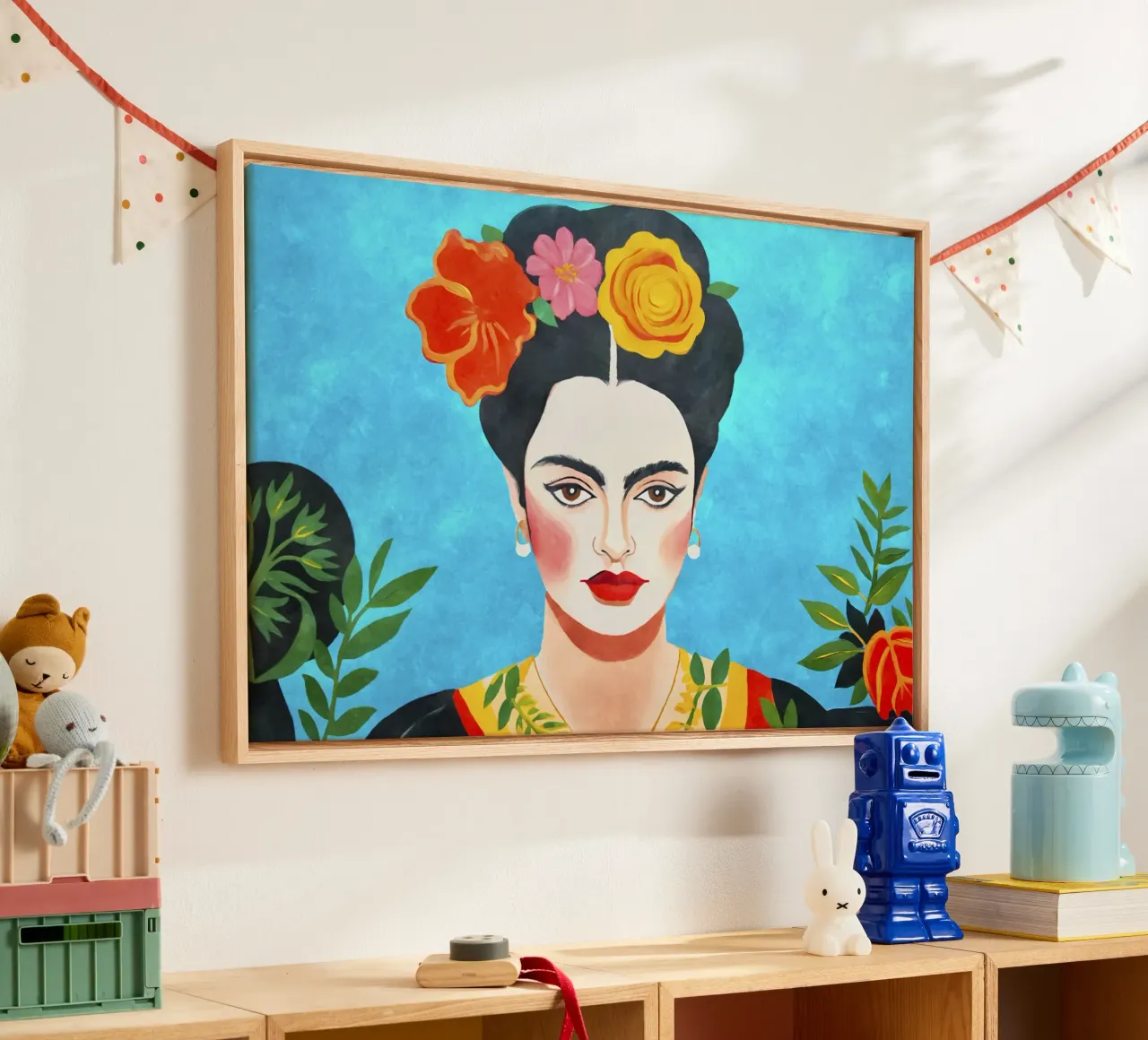 Blooms of Resilience Portrait of Artistic Courage canvas with Floater frame by Andrea Haase Modern Home