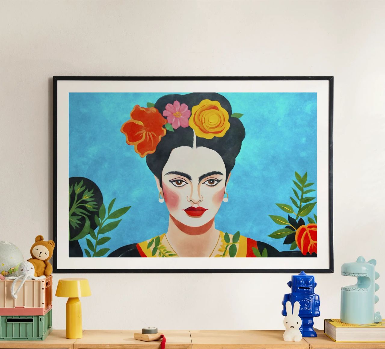 Les fleurs de la résilience Portrait du courage artistique poster de Andrea Haase Modern Home