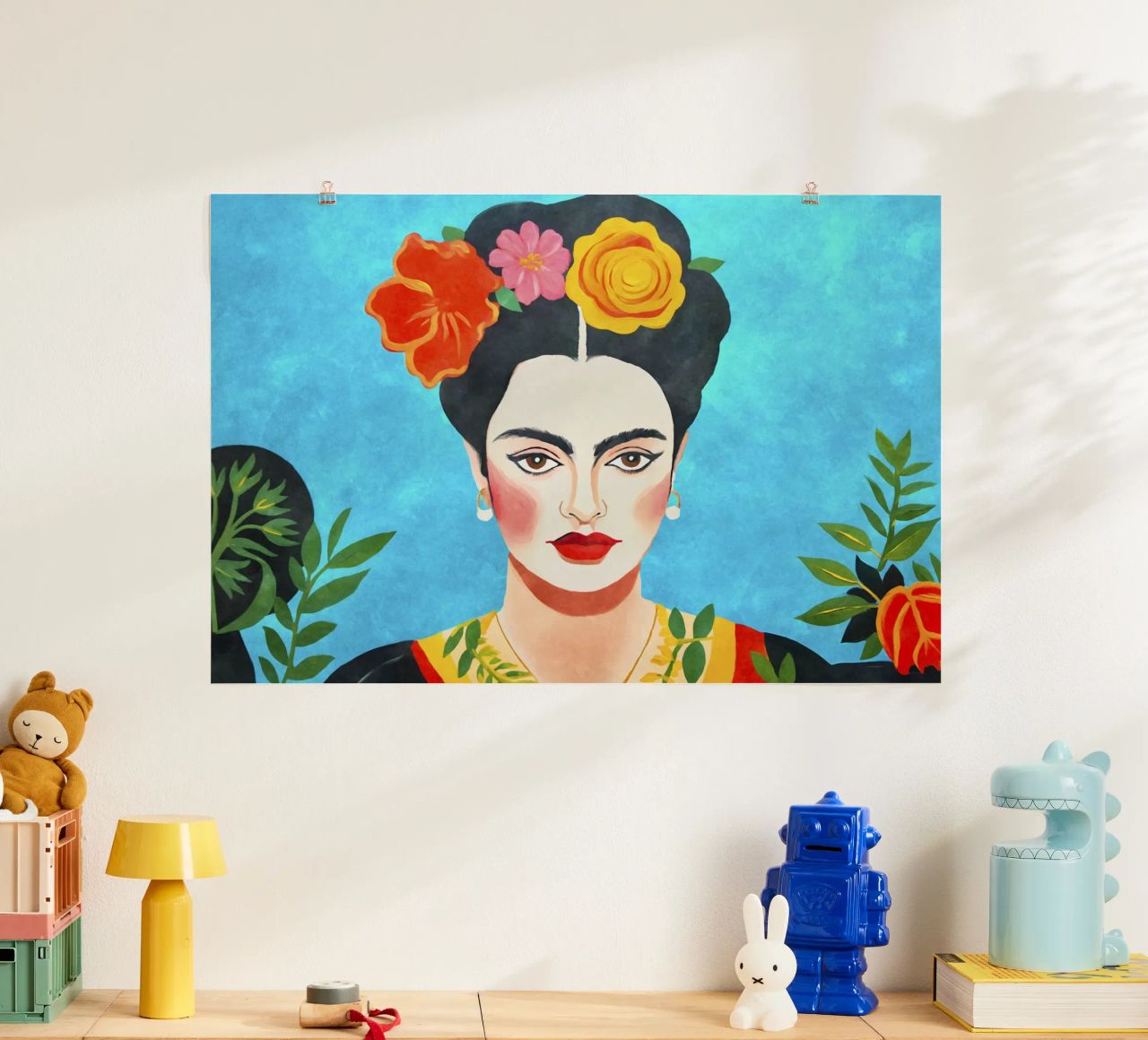 Les fleurs de la résilience Portrait du courage artistique poster de Andrea Haase Modern Home