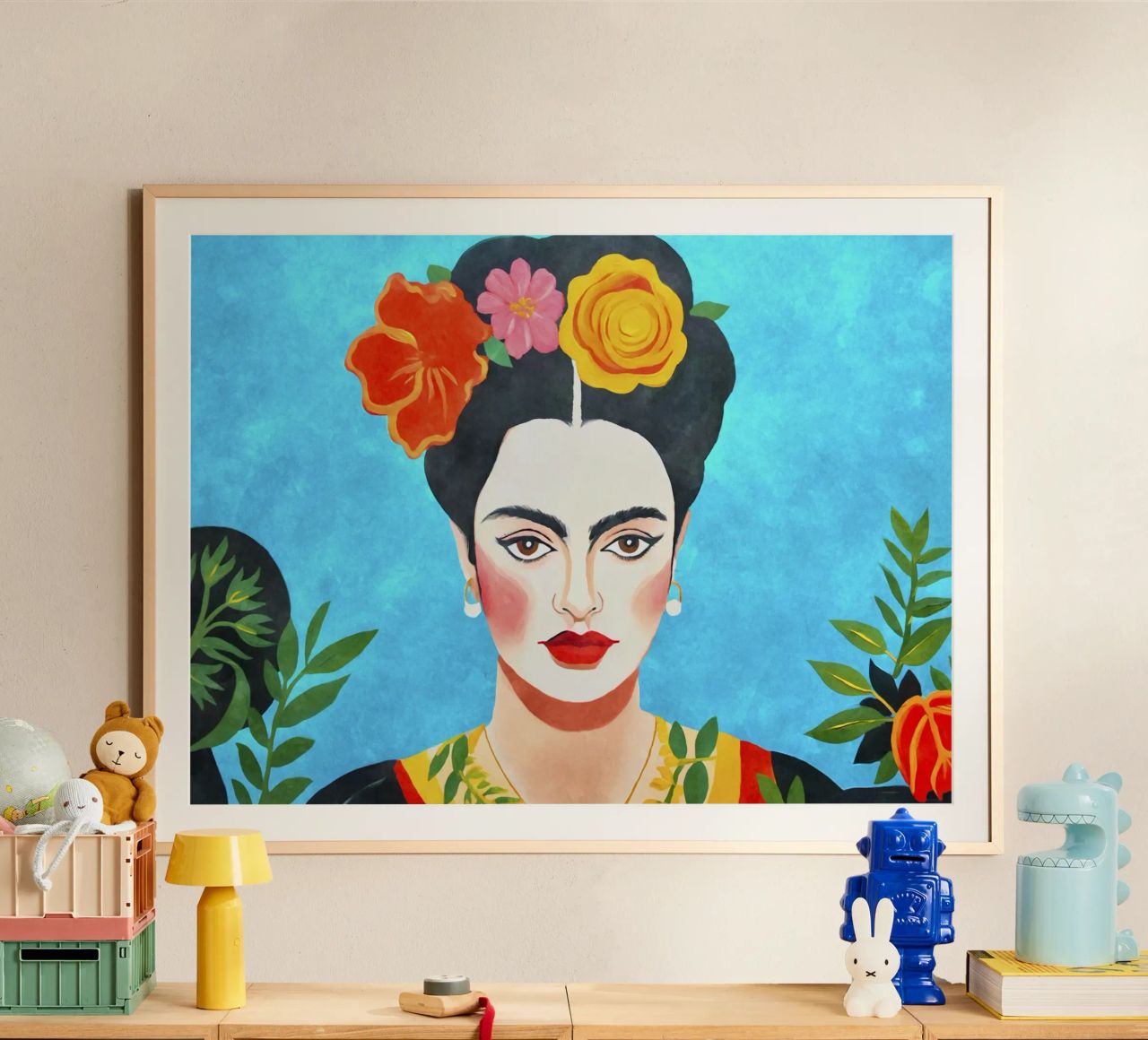 Les fleurs de la résilience Portrait du courage artistique poster de Andrea Haase Modern Home