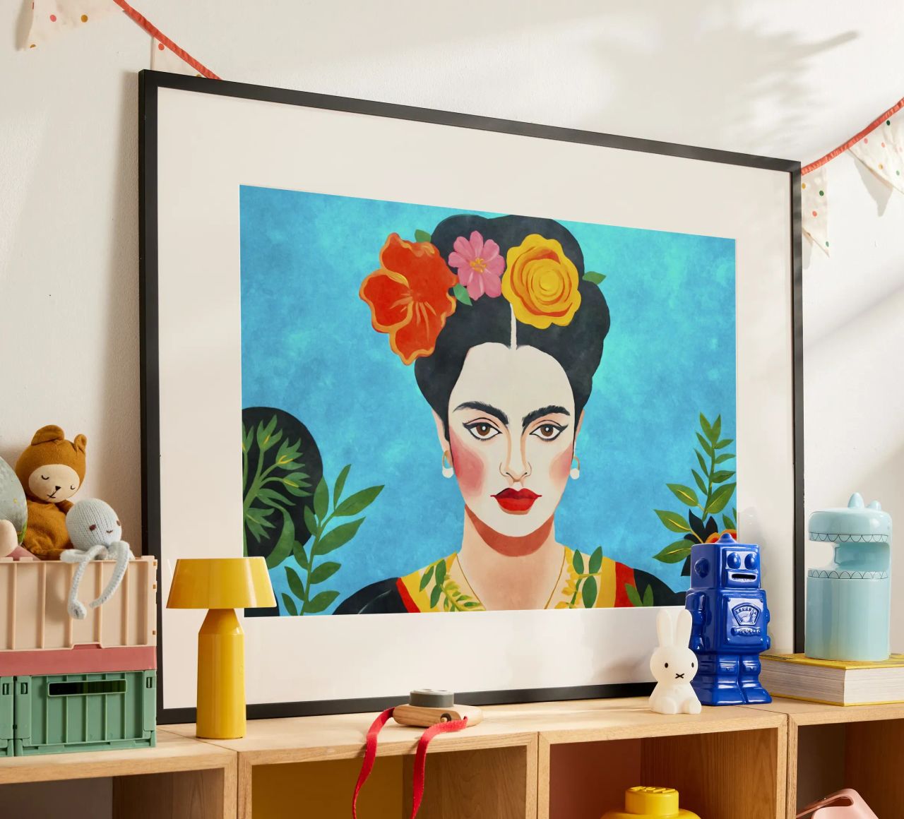 Les fleurs de la résilience Portrait du courage artistique poster de Andrea Haase Modern Home