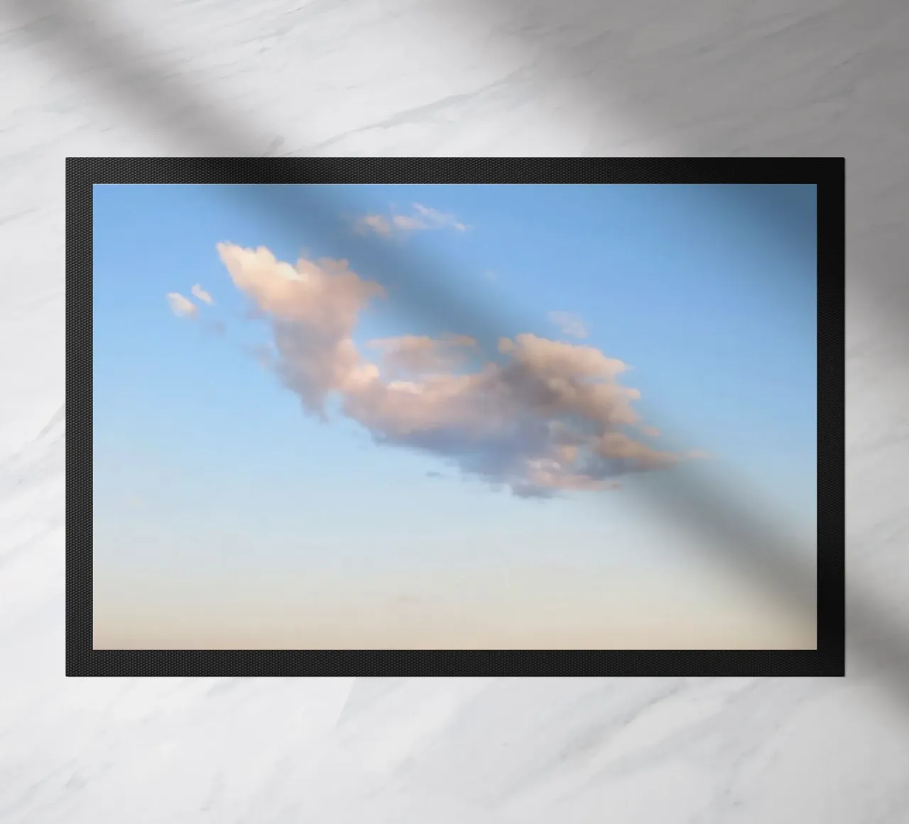 Pink cloud doormat by Kreativernetzt