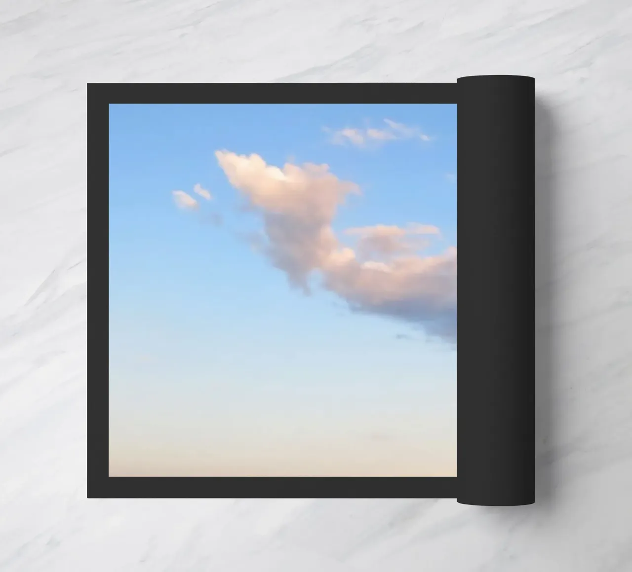 Pink cloud doormat by Kreativernetzt