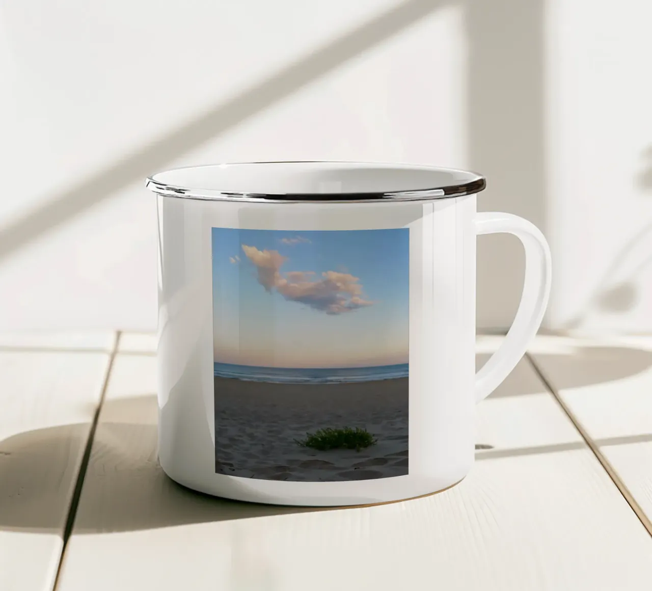 Nuvola rosa tazza in smalto da Kreativernetzt