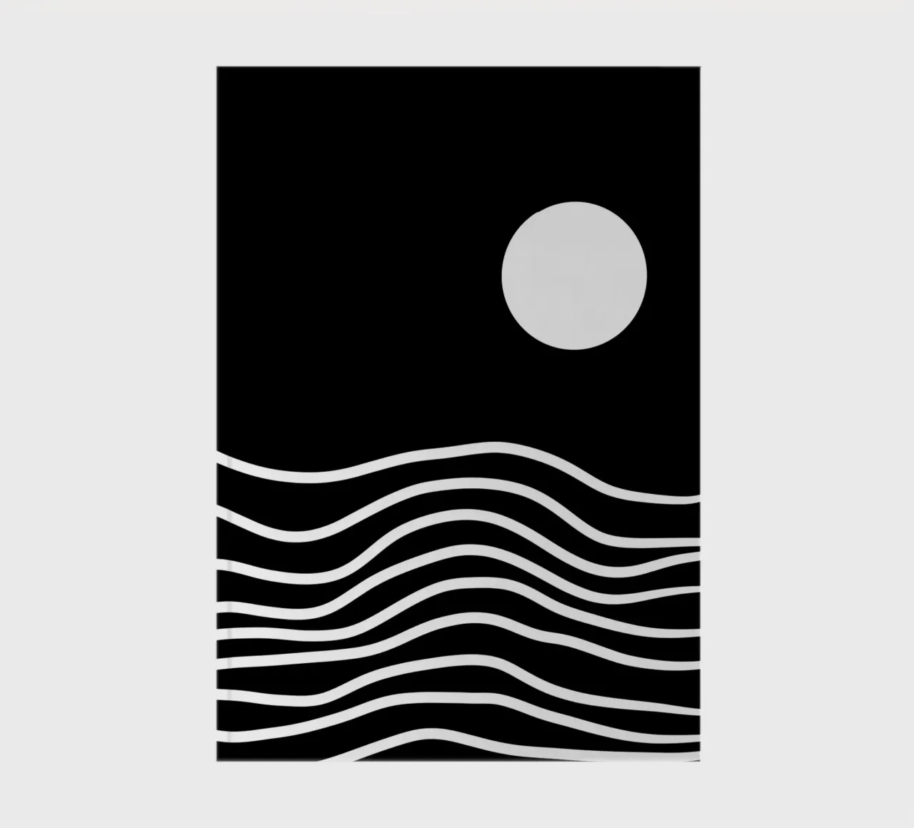 White Line Black Background notebook by MODERN NUANCE