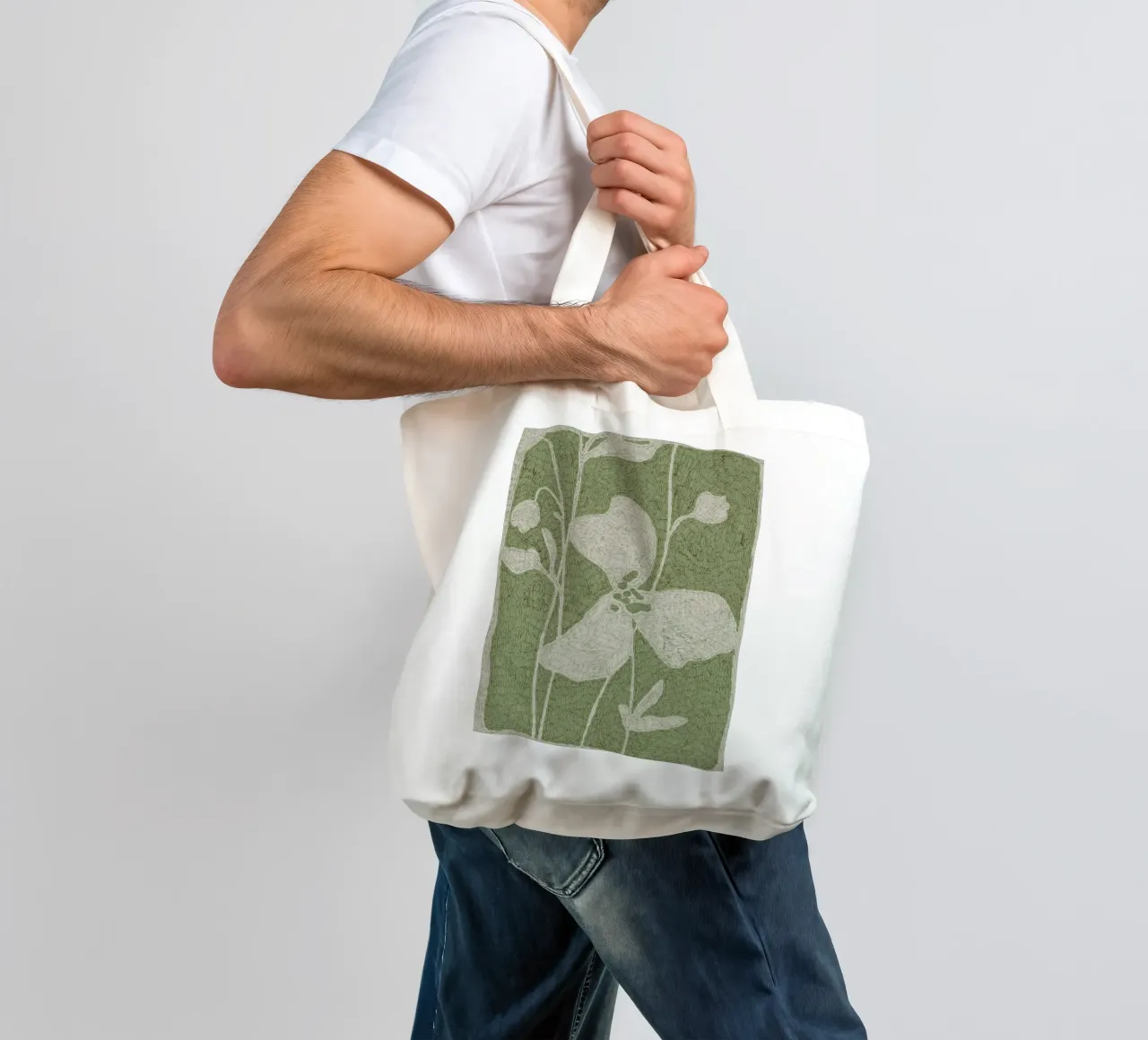 Calm Strokes No 06 borsa in juta da treechild