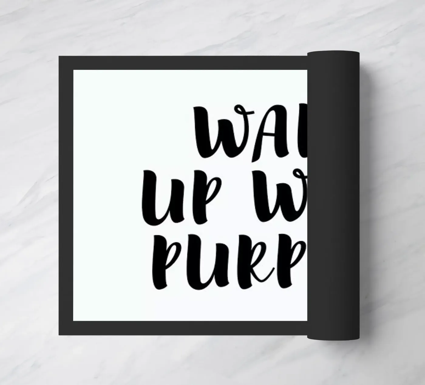 Wake Up doormat by typed