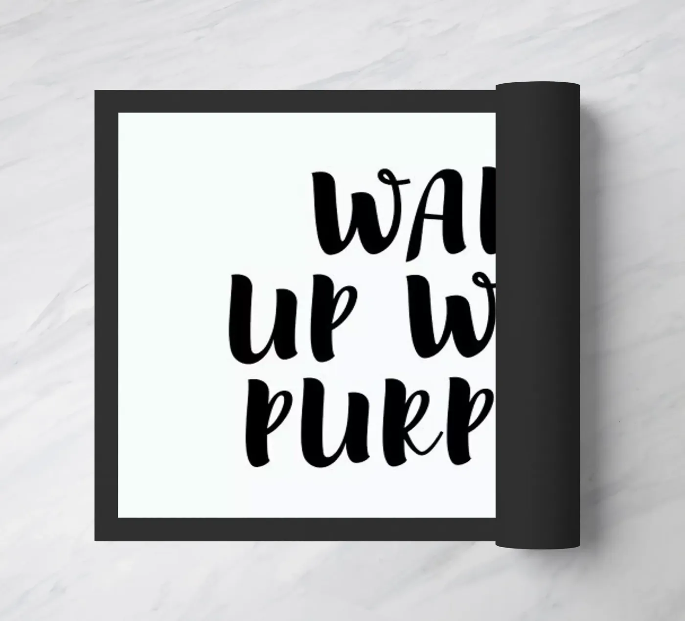 Wake Up deurmat van typed