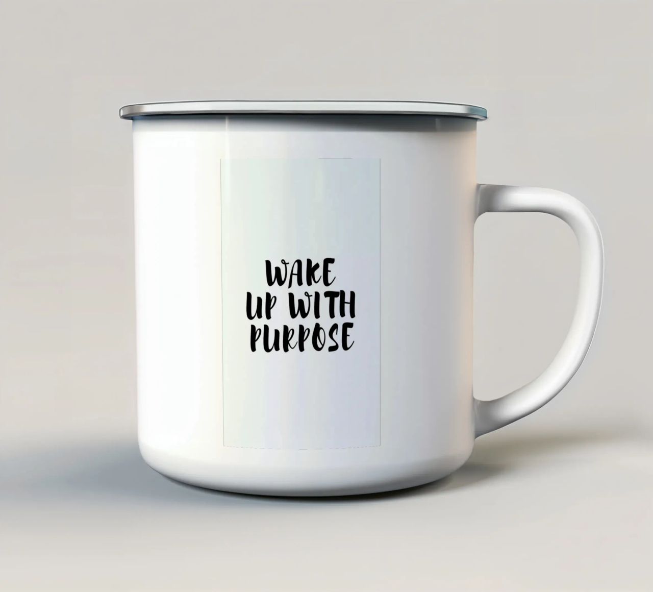 Wake Up tazza in smalto da typed