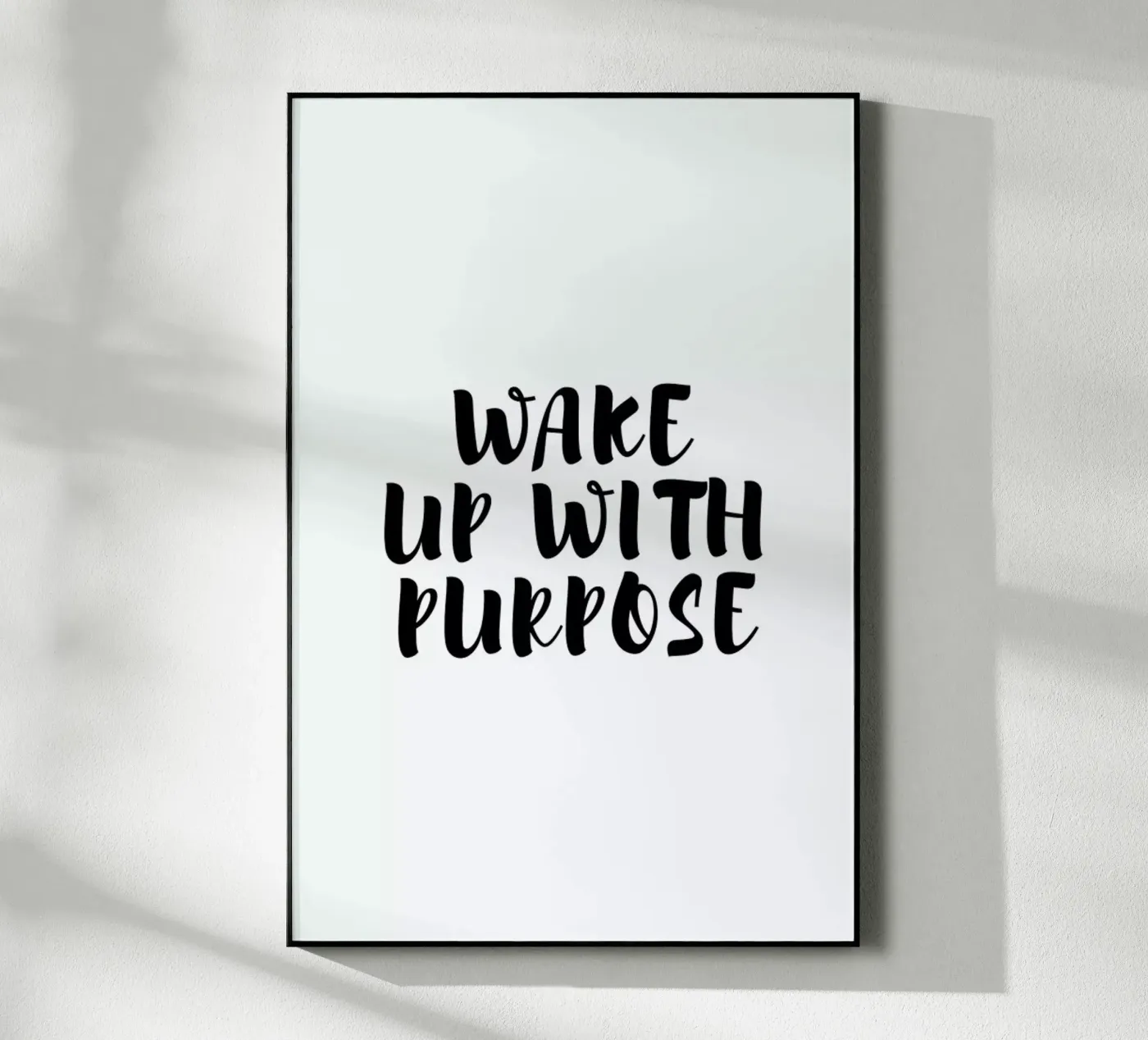 Wake Up acrylic glass by typed