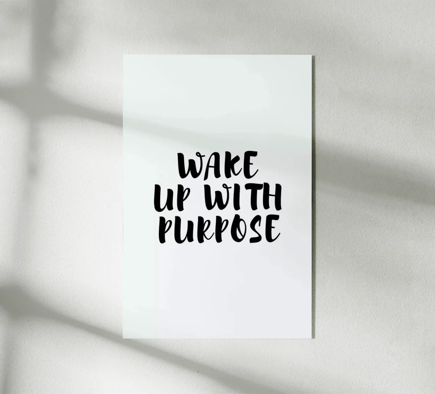 Wake Up acrylic glass by typed