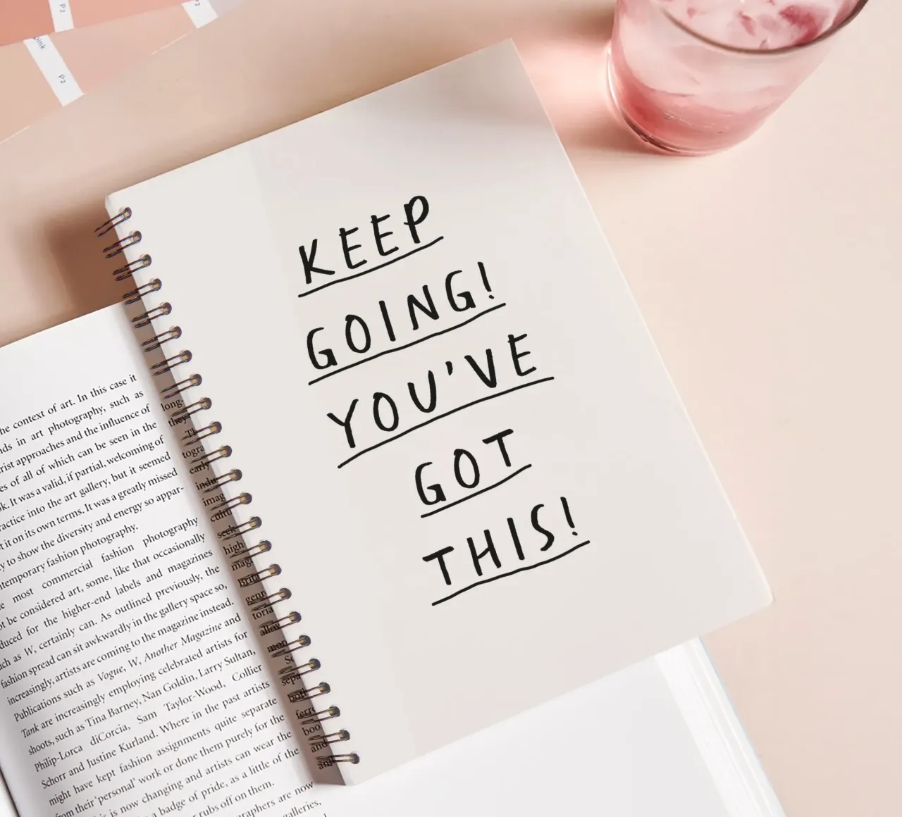 Keep Going You've Got This Uplifting Handwritten Typography spiral notebook by THE MOTIVATED TYPE