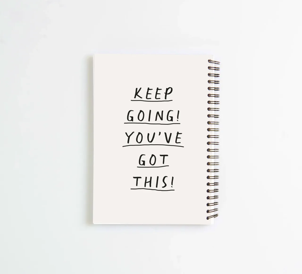 Keep Going You've Got This Uplifting Handwritten Typography spiral notebook by THE MOTIVATED TYPE
