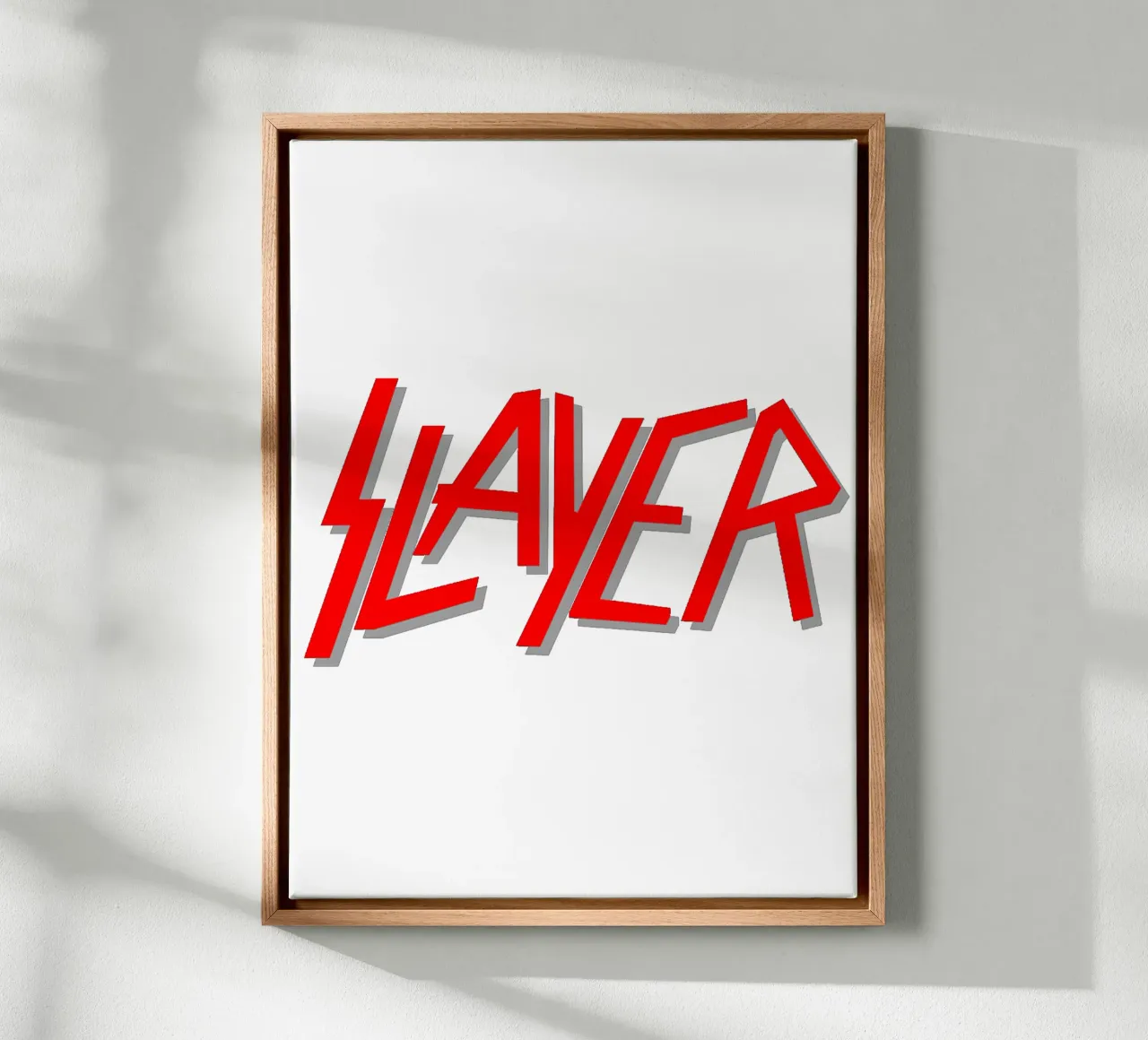 Slayer Metalcore Rosso tela con Cornice a cassetta da DuncanBennett shop